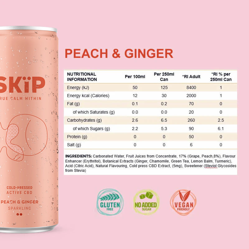 Peach & Ginger CBD Drink